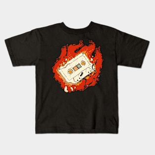 Burning Cassette Kids T-Shirt